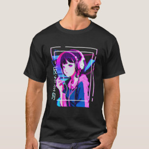Vaporwave Anime Girl Japanese Indie Alt Aesthetic  T-Shirt