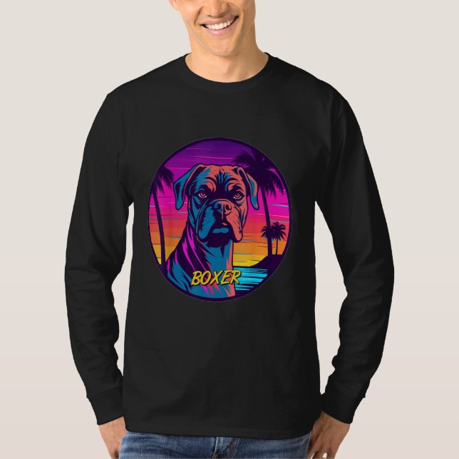 Vaporwave Boxer Retro Futuristic Boxer T-Shirt (Front)