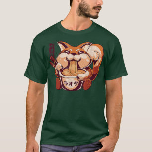Vaporwave Cute Shiba Inu Kawaii Ramen Japanese Noo T-Shirt