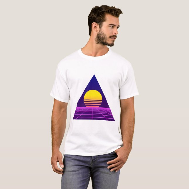 Vaporwave Design 001 T-Shirt (Front Full)