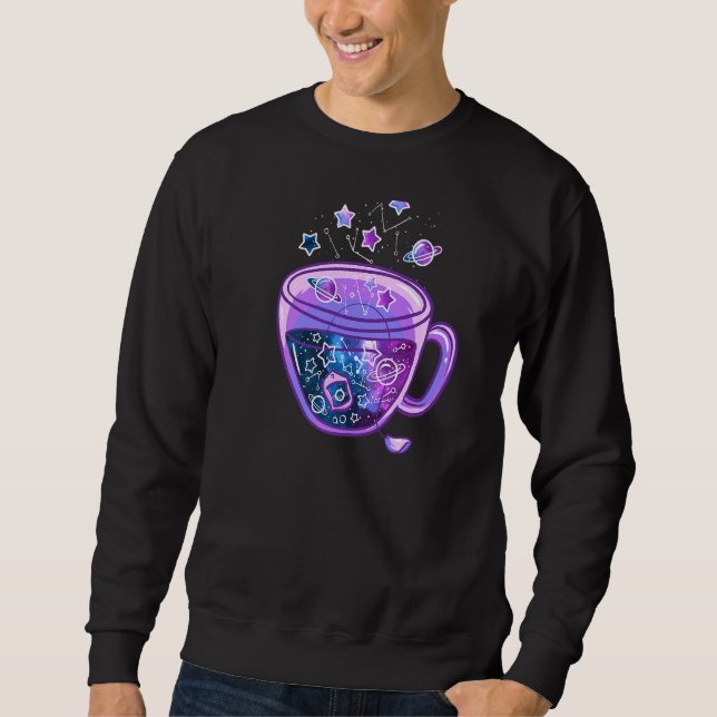 Vaporwave Galaxy Cup Japanesecup Of Galaxy Tea Sweatshirt (Front)