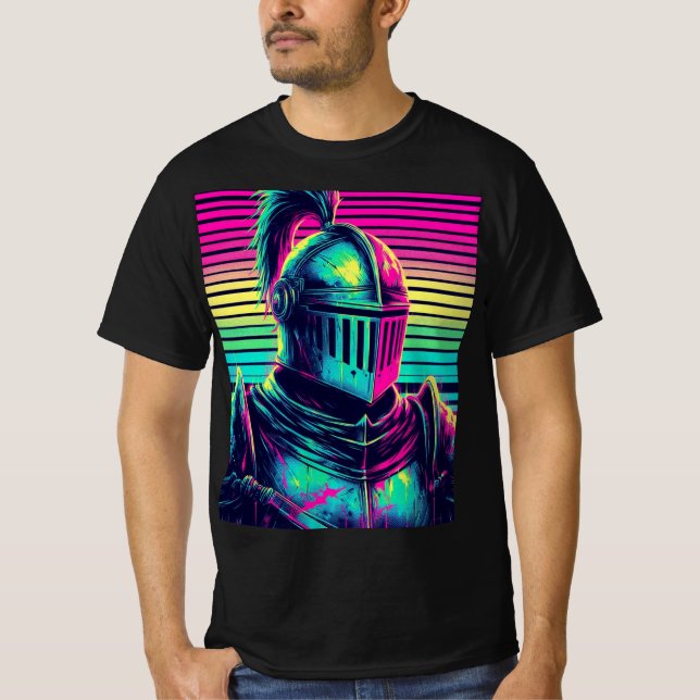 vaporwave Knight T-Shirt (Front)