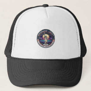 Vaporwave Liberty Patriotic Patriotic Vaporwave Re Trucker Hat