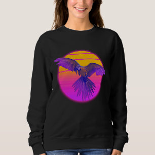 Vaporwave Macaw Parrot Tropical Bird Birdwatching Sweatshirt