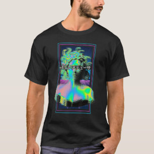Vaporwave Medusa Mythology Gorgon in Greek Medusa  T-Shirt
