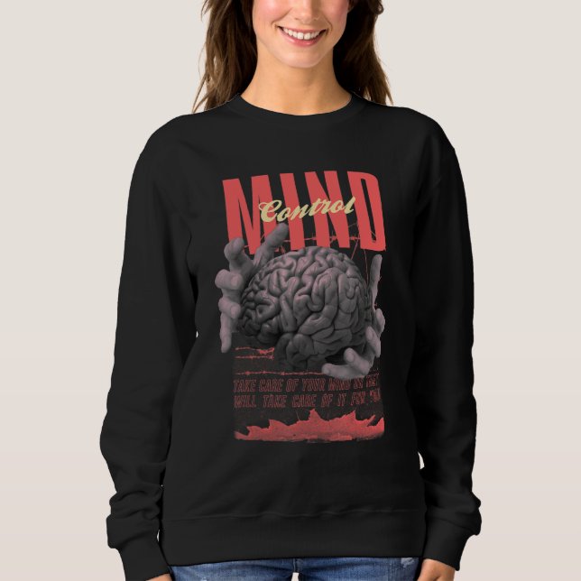 Vaporwave Mind Control Neurodiversity Neurologist  Sweatshirt (Front)