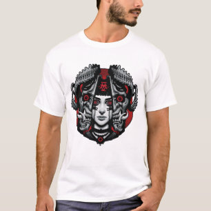 Vaporwave Neon Greek Girl  T-Shirt