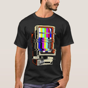 Vaporwave No Signal Television Off Air Glitch Comp T-Shirt