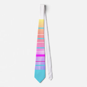 Vaporwave Pastels on White Digital Stripe Tie
