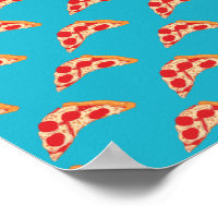 Vaporwave Pepperoni Cheese Pizza Slice Fast Food