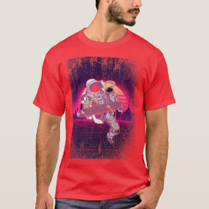 Vaporwave Skateboarder 80s Art Skateboarding Astro T-Shirt