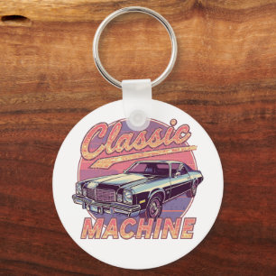 Vaporwave Style Classic Automobile Key Ring