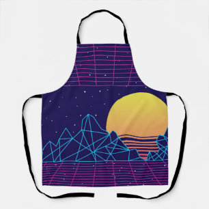 Vaporwave Sunset Apron