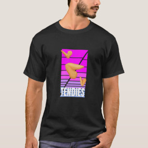 Vaporwave Tendies Chicken Tenders Japanese Kanji T-Shirt