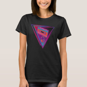 Vaporwave Triangle Synthwave Cassete Dj Tape Headp T-Shirt