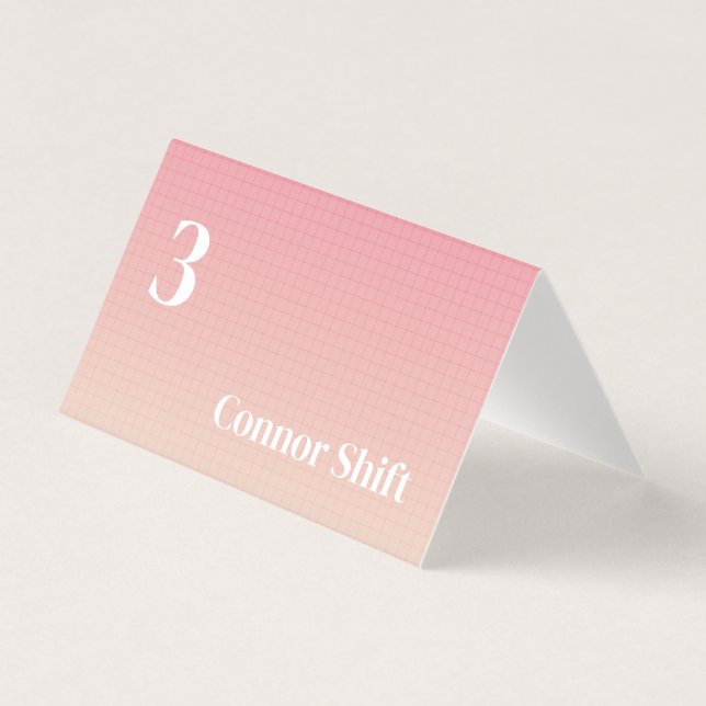 Vaporwave wedding place card (Front)