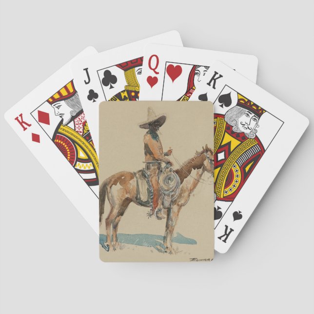 “Vaquero” Western Art by Edward Borein Playing Cards (Back)