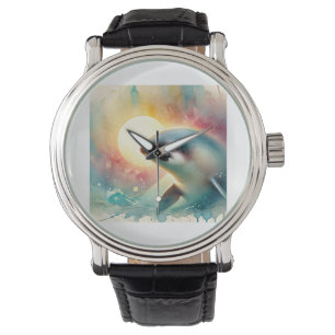 Vaquita marina 130624AREF112 - Watercolor Watch