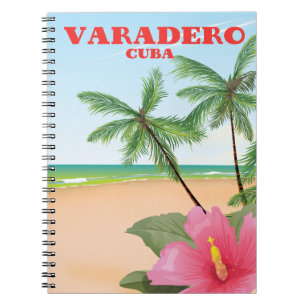 Varadero Cuban beach travel poster Notebook