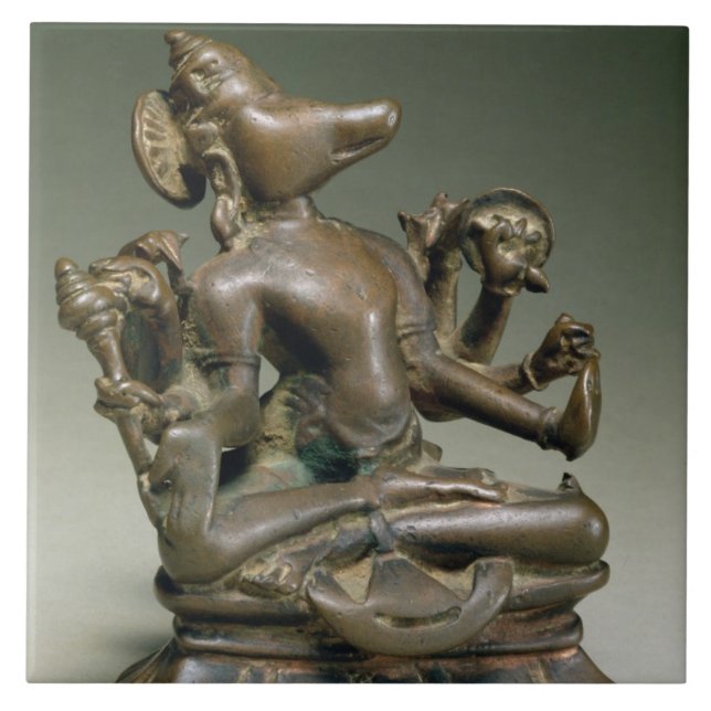 Varaha, Gurjara Pratihara, Tamil Nadu (bronze) Tile (Front)