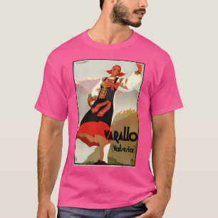 Varallo Italian Alps Summer Travel Ad Local Girl T-Shirt