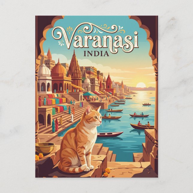 Varanasi India Postcard (Front)