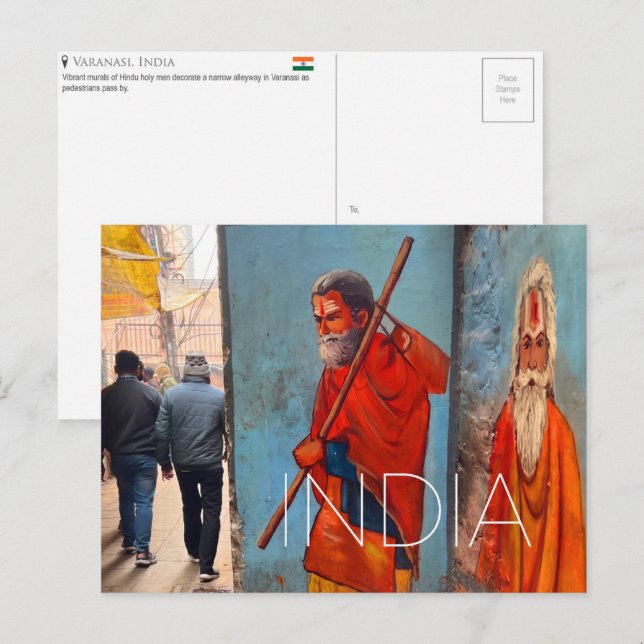 Varanasi, India Travel Postcard (Front/Back)