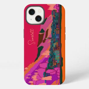 Varenna at Night Como Italy Illustration Travel iPhone 13 Case