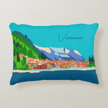 Varenna Lake Como Italy Illustration Travel