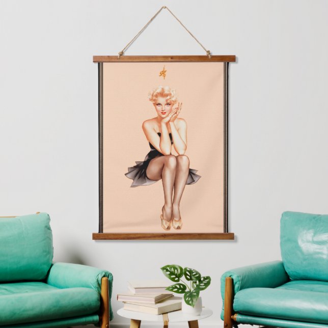 Varga Girl Cover Art by Alberto Vargas Hanging Tapestry (Living Room)