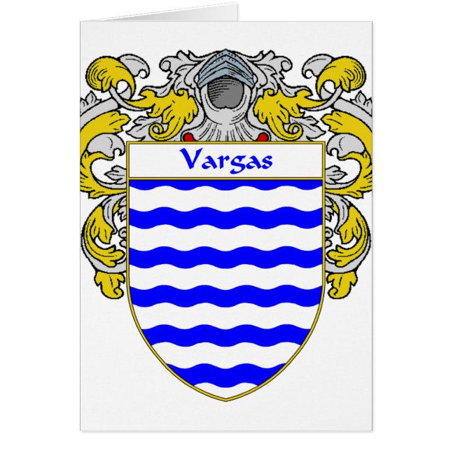 Vargas Coat of Arms (Mantled) (Front)