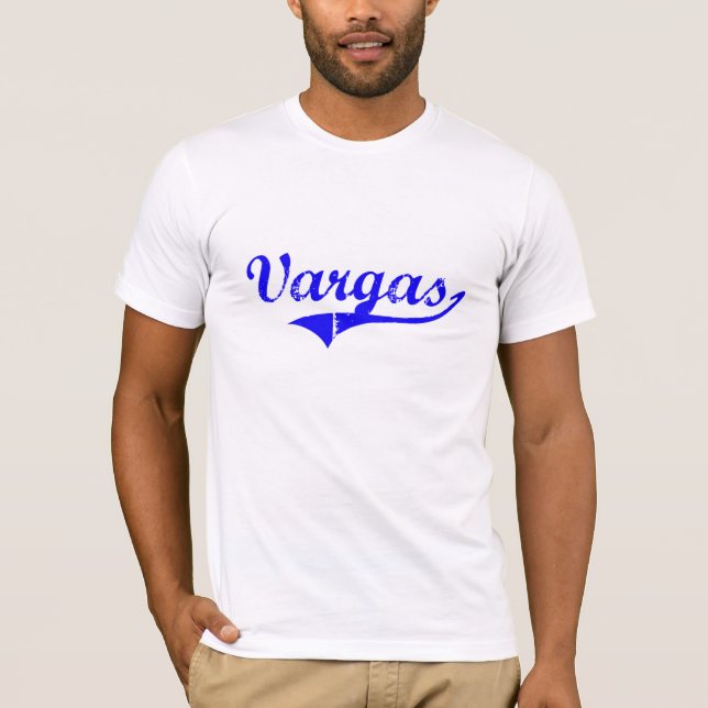 Vargas Surname Classic Style T-Shirt (Front)
