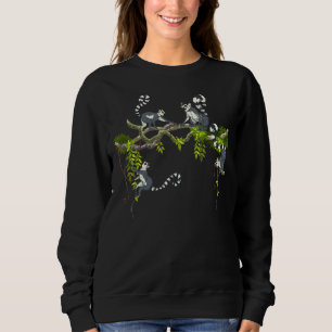 Vari Sifakas Madagascar Zoo Animal Tropical Lemur Sweatshirt
