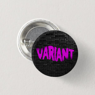 VARIANT Graffiti Pink Pin Button Badge