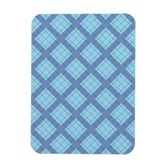 Variation Blue Plaid Magnet (Vertical)