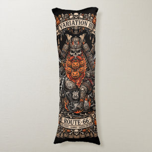 Variation III Route 66 Throw,Samurai Pumpkin Beard Body Cushion