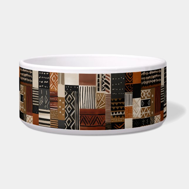Variations of African motifs in earth tones pet (Front)