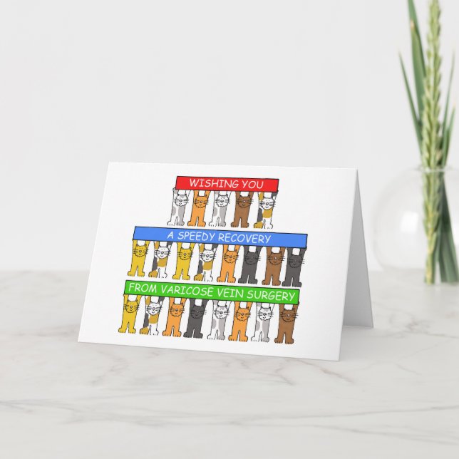 Varicose Vein Surgery Get Well Soon. Card (Front)