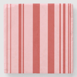 Varied Stripes/Pink & Red Stone Coaster