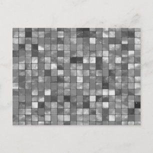 Variegated Black and  White Tile Pattern Postcard