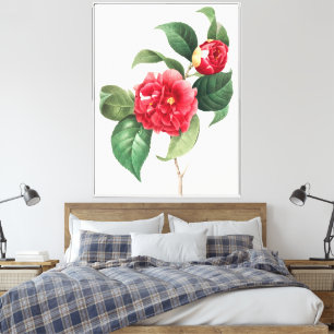 Variegated Camellia, Pierre-Joseph Redouté, 1833 Canvas Print