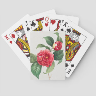 Variegated Camellia, Pierre-Joseph Redouté, 1833 Playing Cards