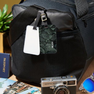 Variegated Foliage – Dark Green Leaves with White  Luggage Tag