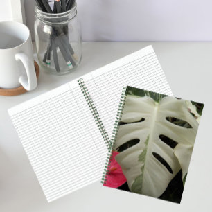 Variegated Monstera Leaf Botanical Notebook