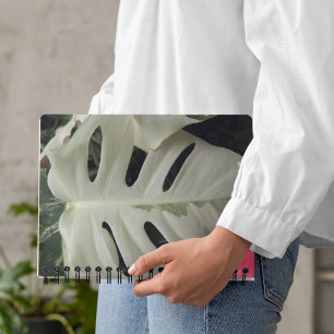 Variegated Monstera Leaf Floral Calendar Planner