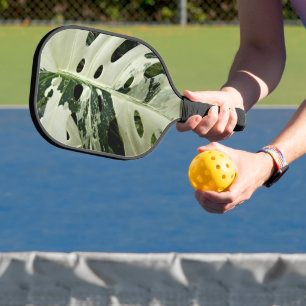 Variegated Monstera Plant Leaf Floral Pickleball Paddle
