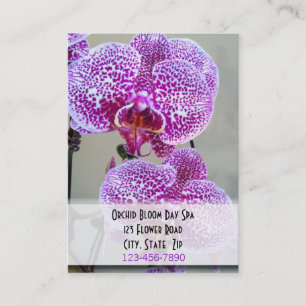 Variegated Purple Orchid Photo Appointment Card