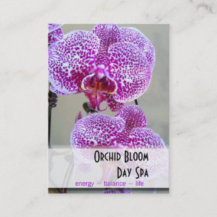 Variegated Purple Orchid Photo Appointment Card