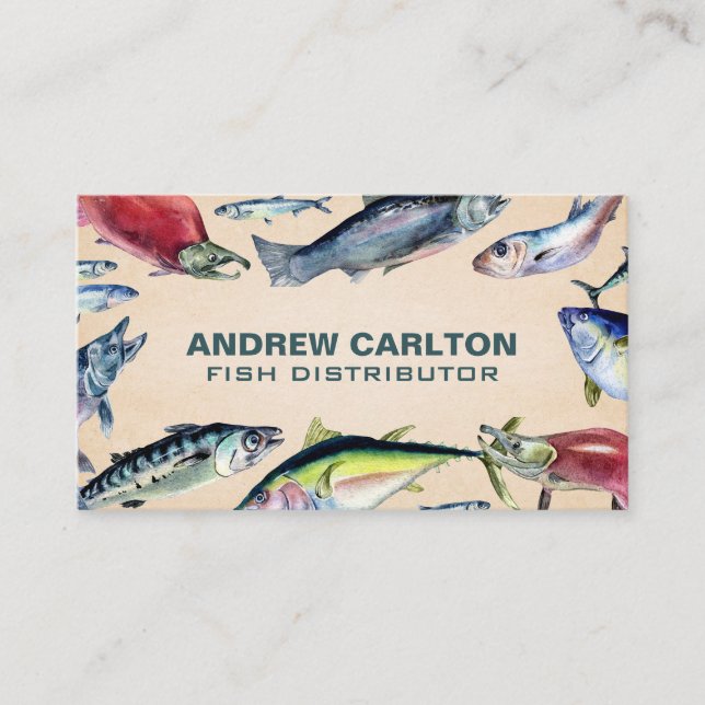 Varietal Fish | Fishing  Business Card (Front)