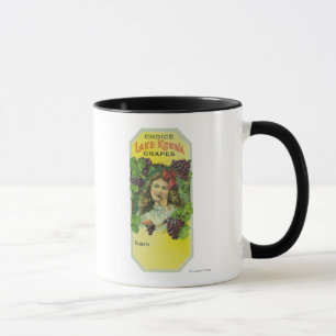 Variety Choice Lake Keuka Grapes Label Mug